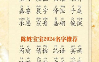 2025最新！陈一开头女孩名字好听取法_热门诗意叠音字推荐大全