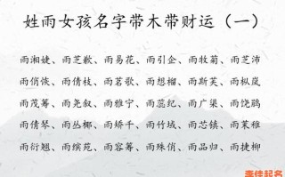 2025女孩起名指南：如何用“雨”字取好听寓意佳的名字|含常用搭配与高分案例