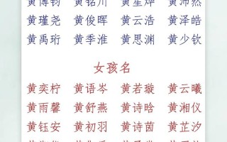 2025爆款|黄氏女孩名字三个字合集·寓意吉祥好听三字名精选