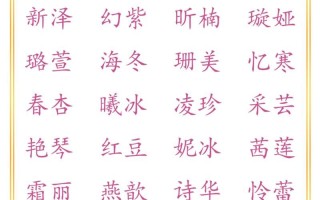 名字女孩名字好听 名字女孩名字