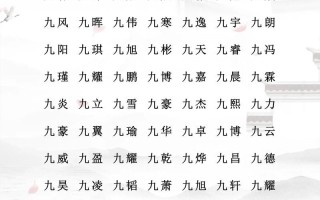 2025最新整理_9划女孩名字中间字大全|含诗意释义与搭配示例