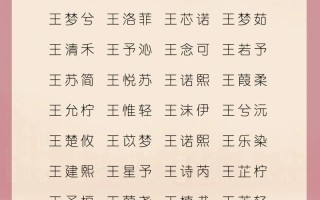 姓王女孩起什么名字好听 姓王女孩起什么名字