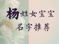 2021年女孩最佳取名姓杨 2026年属兔女孩取名杨姓