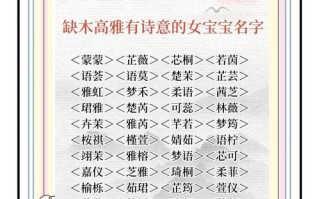 五行缺木的女孩名字 五行缺木的女孩名字推荐