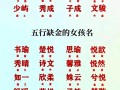 五行金的女孩名字 百度文库 五行金的女孩名字