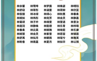 姓林女孩起名字 女孩子姓林取什么名字好