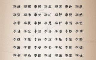 2025年最热李姓二字名字女孩精选_清雅诗意双字名推荐大全