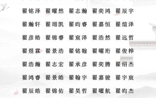 翟女孩子宝宝起名字 翟女孩名字洋气的