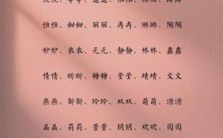 女孩叠字名字可爱点的 女孩叠字名字