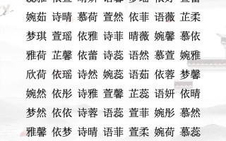 九笔画的女孩名字有哪些 9笔画的字适合女孩取名字