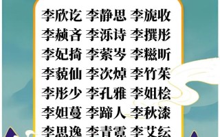 姓李女宝宝名字大全2021属兔 属兔姓李的女孩取什么名字
