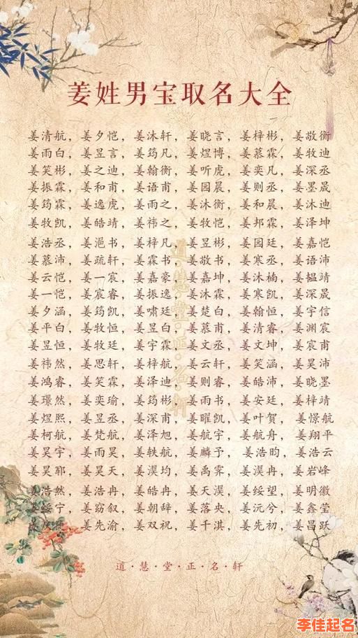 2025最火姜姓女孩名字二字大全_精选诗经古韵叠音名推荐-第1张图片 2025最火姜姓女孩名字二字大全_精选诗经古韵叠音名推荐-第1张图片