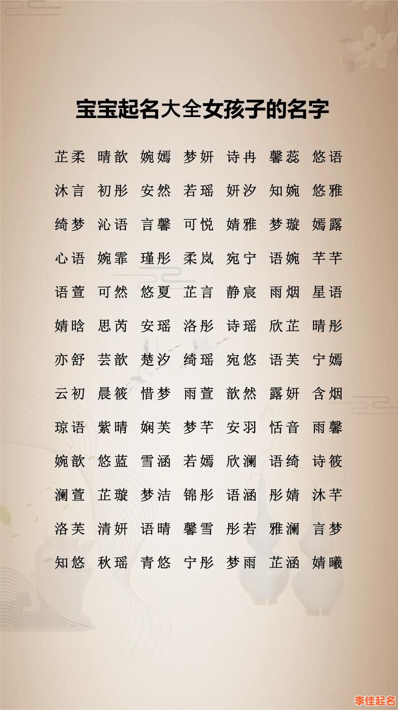 【2025最新】十一笔画适合女孩取名的字大全|起名用字推荐·技巧与灵感-第1张图片 【2025最新】十一笔画适合女孩取名的字大全|起名用字推荐·技巧与灵感-第1张图片
