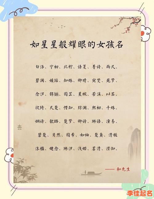 2025最新带星字的女孩名字推荐_带星诗意古风女孩名精选大全-第1张图片 2025最新带星字的女孩名字推荐_带星诗意古风女孩名精选大全-第1张图片