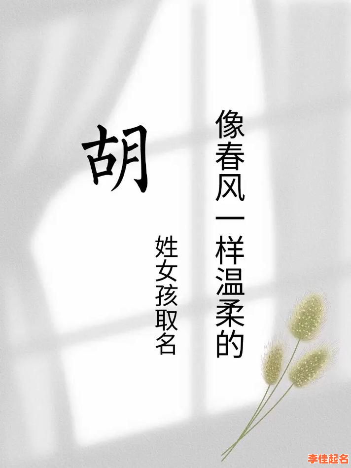 2025最新胡字女孩名字大全——精选寓意吉祥的胡氏名字合集与起名技巧-第1张图片 2025最新胡字女孩名字大全——精选寓意吉祥的胡氏名字合集与起名技巧-第1张图片