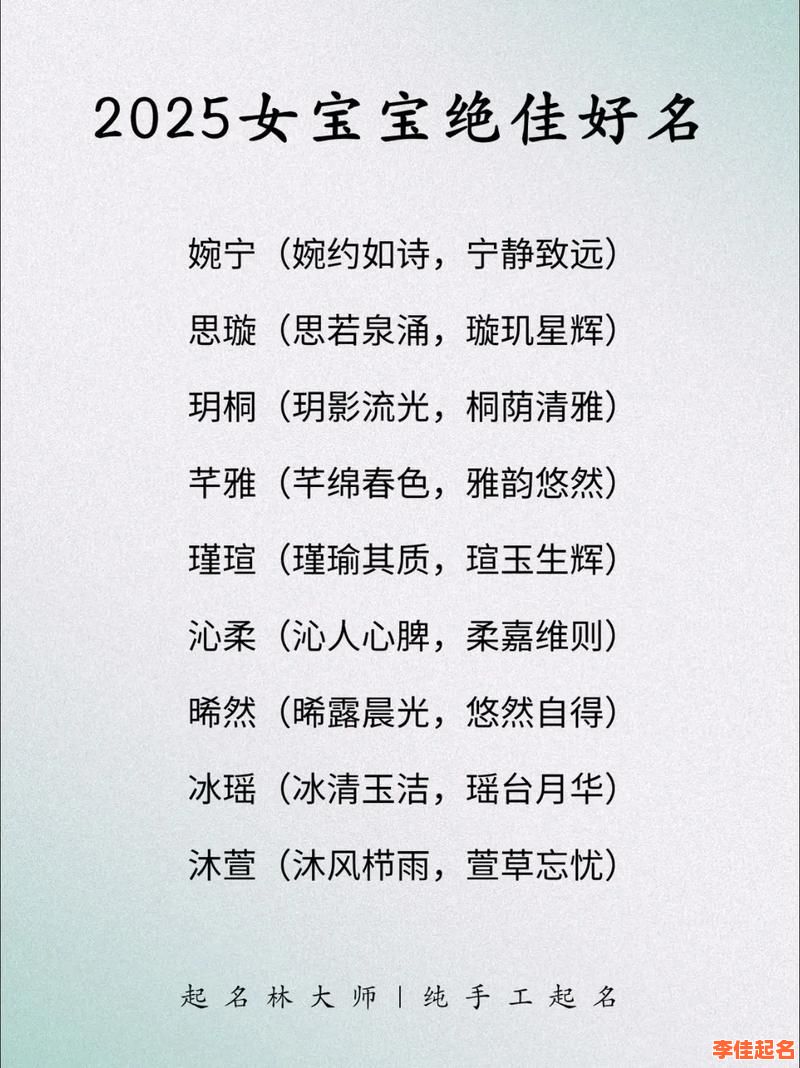 2025文字女孩取名好听_诗意清雅_音韵悦耳_精选高分_适合生辰八字起名指南-第1张图片 2025文字女孩取名好听_诗意清雅_音韵悦耳_精选高分_适合生辰八字起名指南-第1张图片