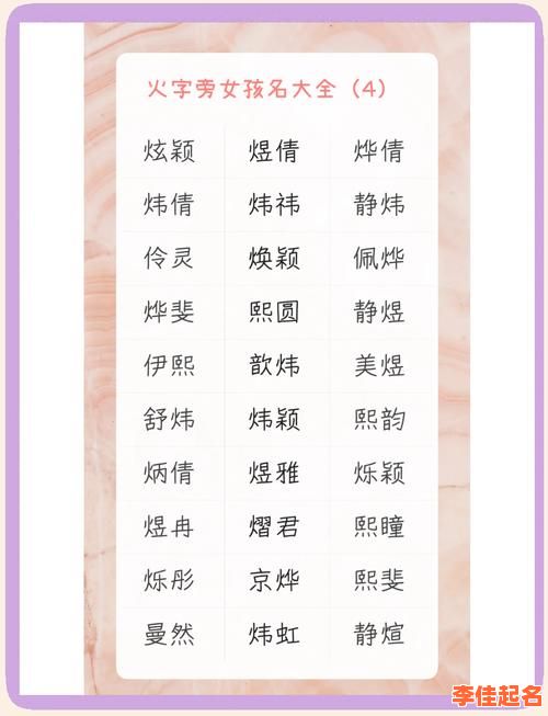2025火属性女孩吉祥起名宜用字·精选单字+寓意详解·高分名字灵感来源-第1张图片 2025火属性女孩吉祥起名宜用字·精选单字+寓意详解·高分名字灵感来源-第1张图片