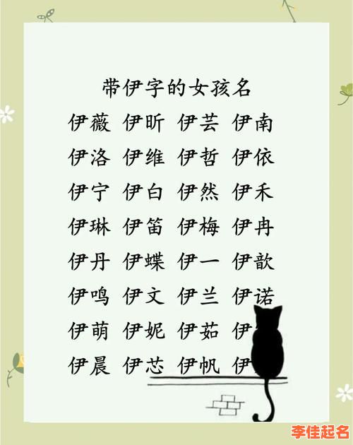 2025最新|带伊字的女孩名字寓意合集·优雅诗词出处与五行解析大全-第1张图片