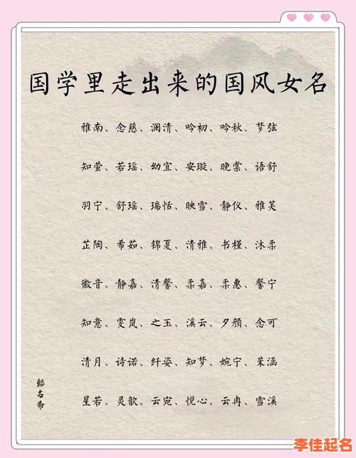 2025最新可字取名的女孩寓意大全_诗意优雅国学出处与字义精选合集-第1张图片 2025最新可字取名的女孩寓意大全_诗意优雅国学出处与字义精选合集-第1张图片