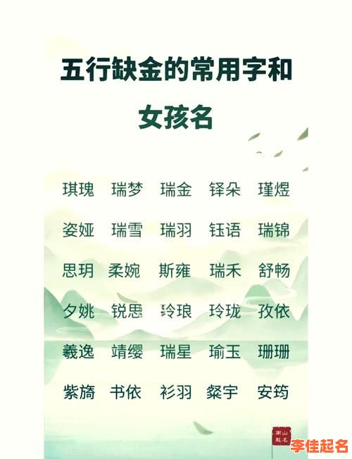 2025最火补金水的女孩名字_精选寓意吉祥又悦耳的宝贝起名大合集-第1张图片
