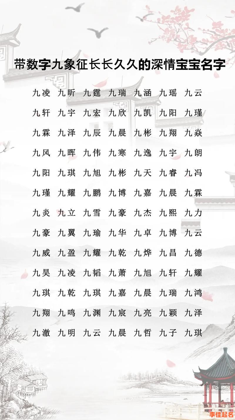 2025最新整理_9划女孩名字中间字大全|含诗意释义与搭配示例-第1张图片