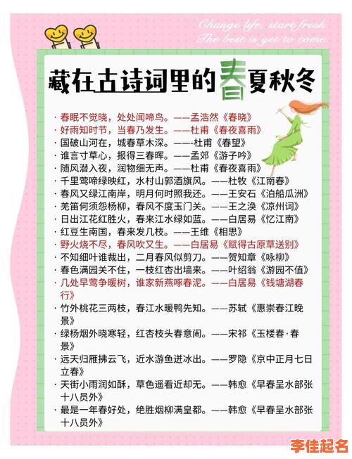 2025春夏秋冬的女孩名字_四季诗意唯美起名灵感大合集-第1张图片