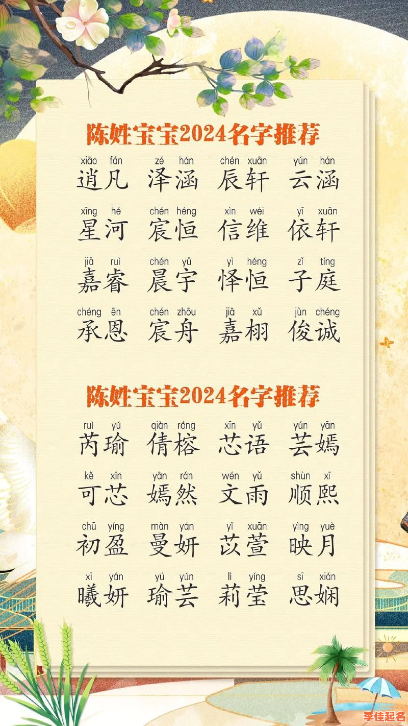 2025最新_陈一开头的女孩名字大全：精选文雅寓意佳的300例参考指南-第1张图片