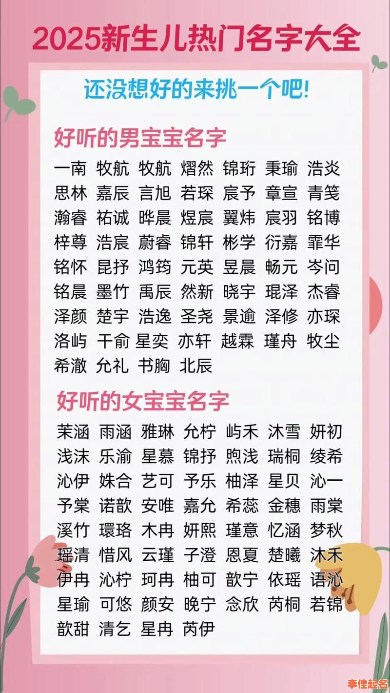 2025｜新生儿名字女孩爆款寓意大全&好听稀缺搭配排行-第1张图片