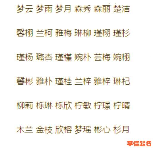 2025最新！带木字适合女孩名字大全_高雅好听的木字旁名字推荐-第1张图片