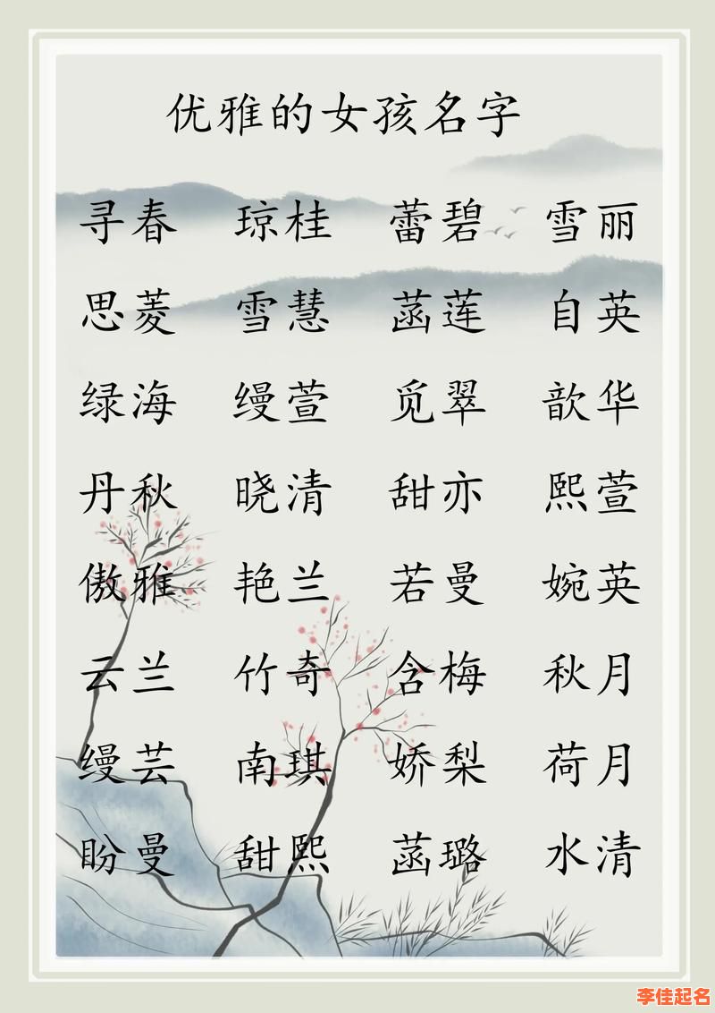 【2025最新整理】八字火土全补·灵动优雅高分女孩名字大全|宝宝起名手册-第1张图片