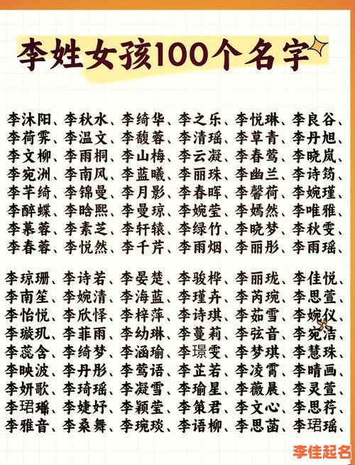 2025|属兔女孩取名宜用：李姓高分温婉名字大全_案例+诗意解析-第1张图片
