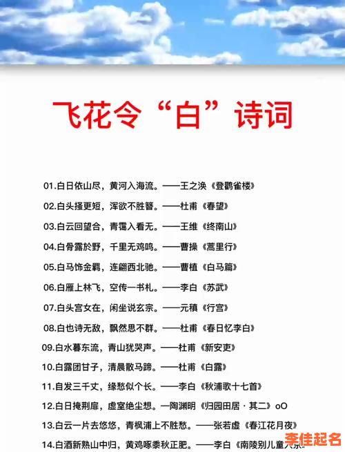 2025给姓白的女孩取名大气有诗意·诗经典籍灵感大全·超28字精选合集-第1张图片