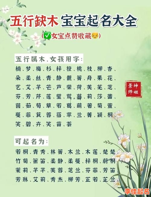 五行缺木的女孩取名用字有哪些呢 五行缺木的女孩取名用字有哪些-第1张图片