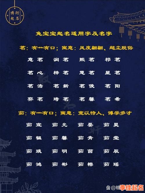 兔年男宝宝取名最佳用字 兔年男女孩名字-第1张图片