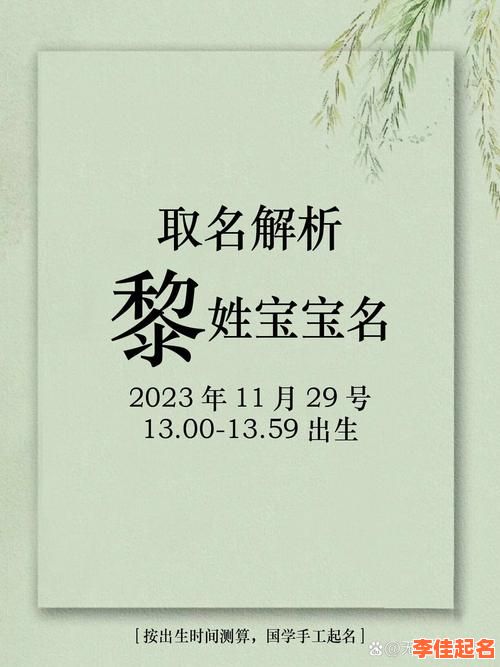 黎好听的名字三个字 黎字起名字女孩三个字-第1张图片 黎好听的名字三个字 黎字起名字女孩三个字-第1张图片