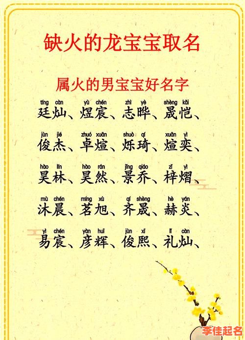 五行缺火的女孩名字大全集免费 五行缺火的名字女孩用字-第1张图片