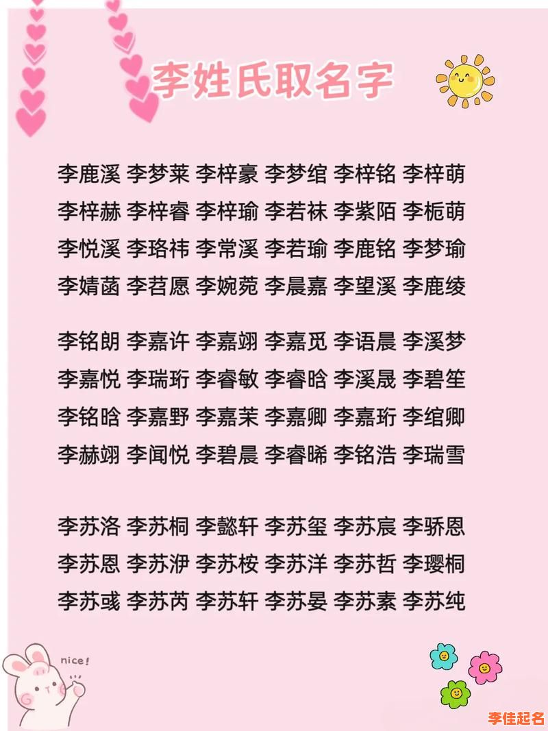 李姓四字女孩名字大全 李姓女孩四字名字-第1张图片 李姓四字女孩名字大全 李姓女孩四字名字-第1张图片
