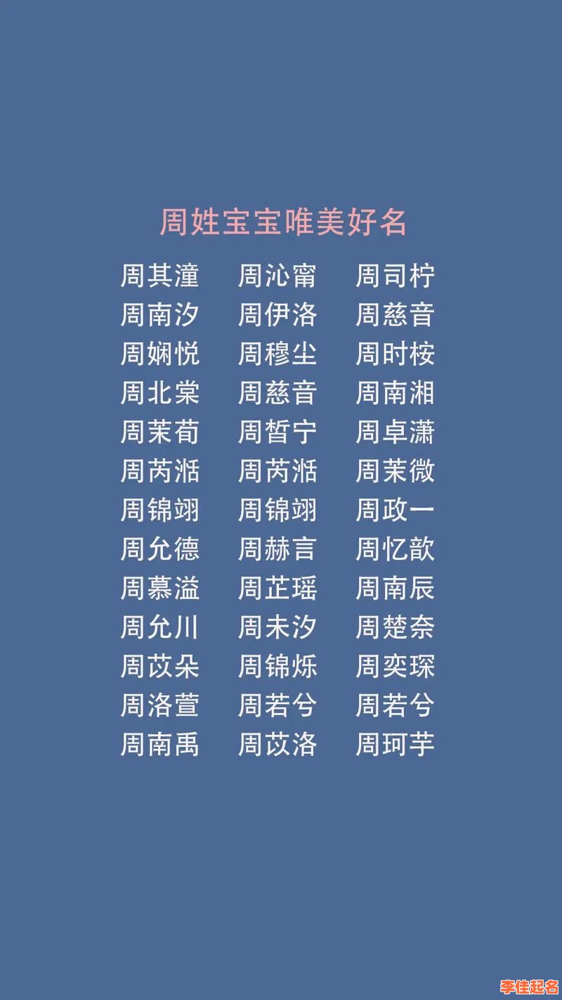 姓周女宝宝取名 2026兔宝周姓女孩取名-第1张图片