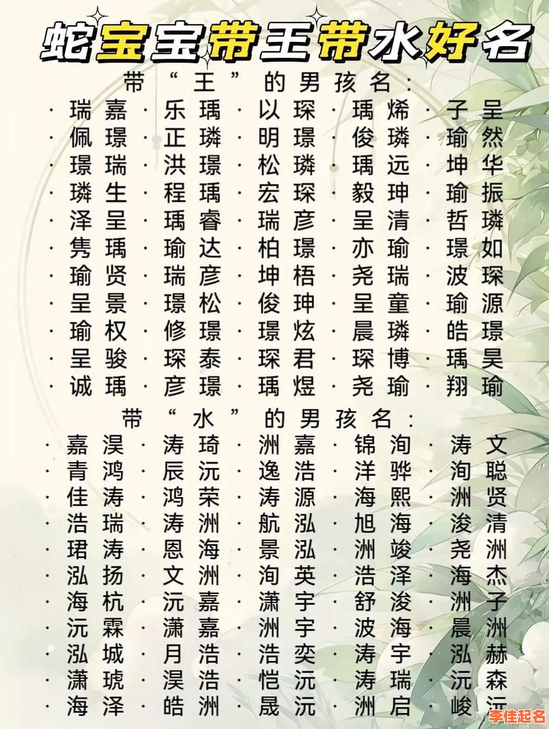 王姓属蛇女孩名字 王姓属鼠女孩名字-第1张图片