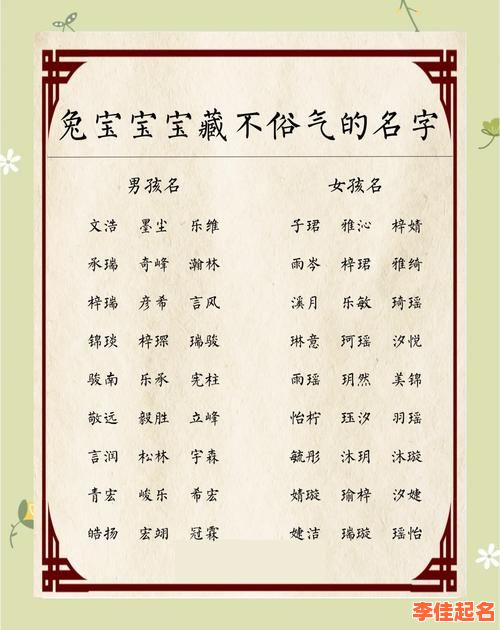 属兔女孩小名适合用字的名字 属兔女孩小名适合用字-第1张图片