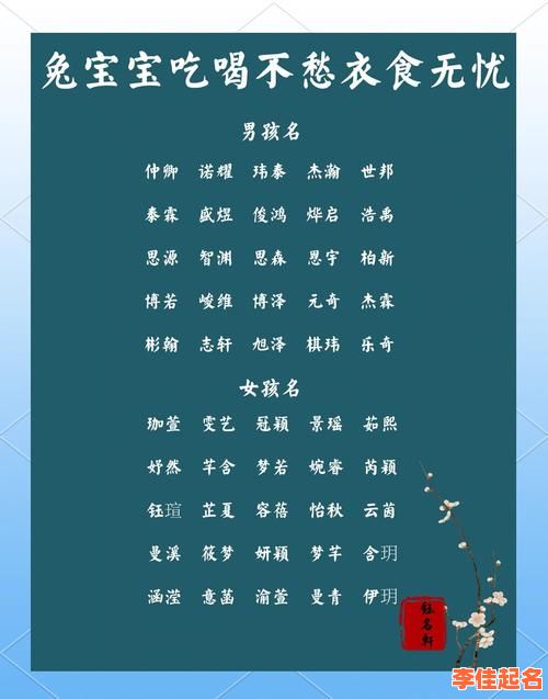 双胞胎女孩名字牛年出生 双胞胎女孩名字2026属兔-第1张图片