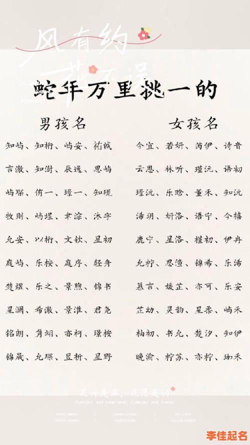 男孩女孩的起名大全 男孩儿女孩儿取名字-第1张图片