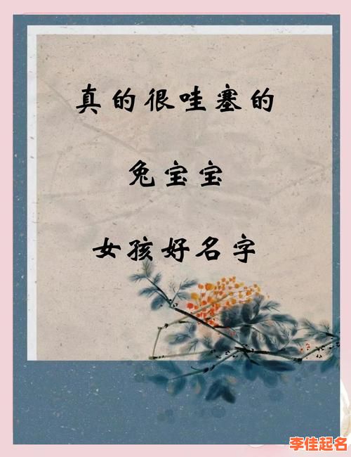 兔年女宝宝名字 兔年的女孩子的名字-第1张图片