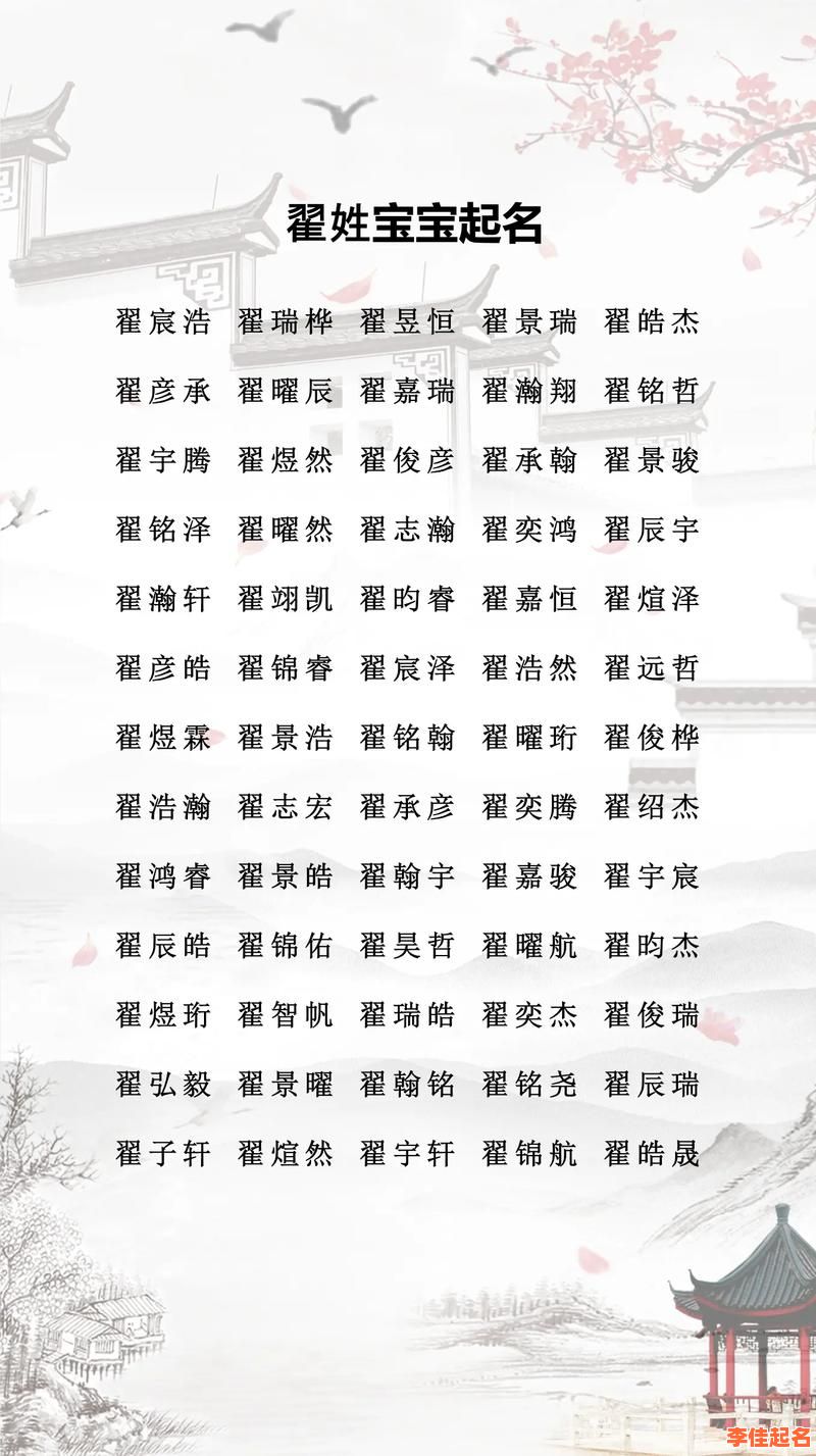 翟女孩子宝宝起名字 翟女孩名字洋气的-第1张图片