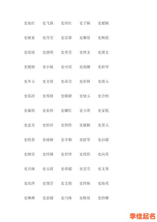 姓史的女孩子取名字 姓史的女孩子取名-第1张图片