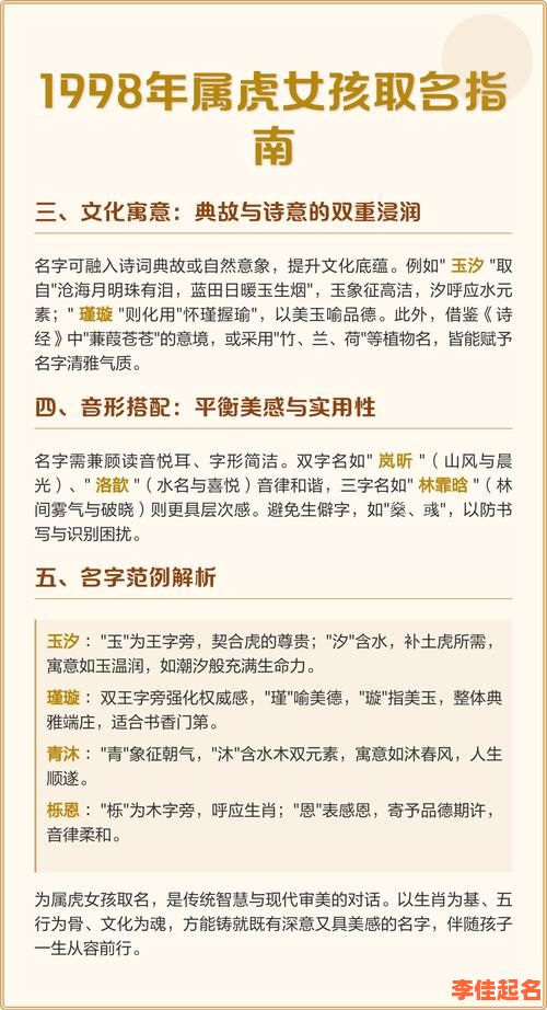 属虎女孩名字寓意好的字 属虎女孩取名字寓意好的字-第1张图片